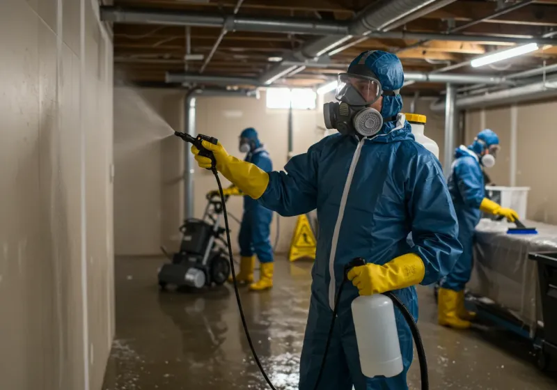 Basement Sanitization and Antimicrobial Treatment process in Chester, NJ